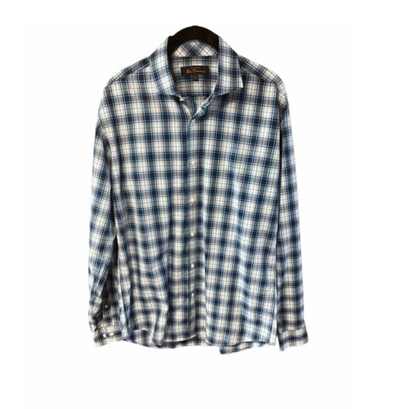 Ben Sherman long sleeve plaid button down - Picture 1 of 3